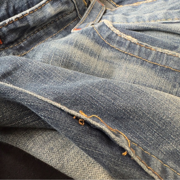 vintage y2k true religion joey destroyed medium low rise flares 28 - Picture 7 of 7